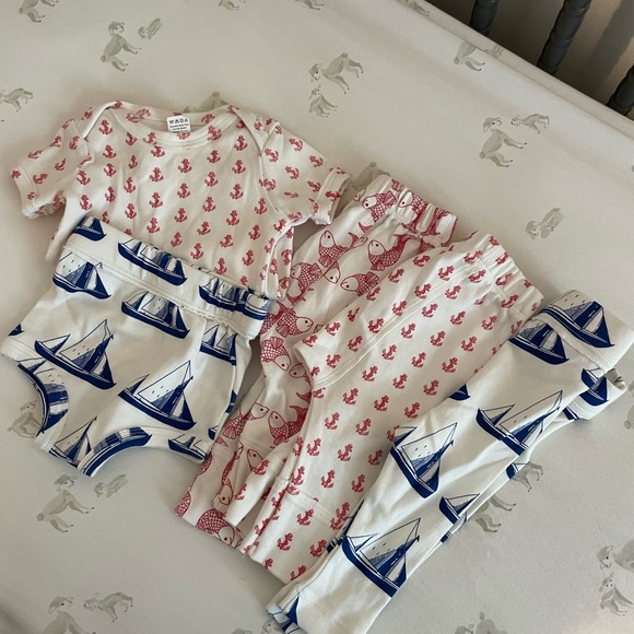 Kate Quinn lot / 3-6 months. 3 pants 1 onesie 1 shorts